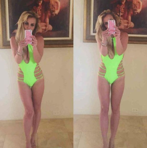
Gái hai con Britney Spears khiến fan trầm trồ với thân hình thanh mảnh trong bức ảnh selfie với bikini.
