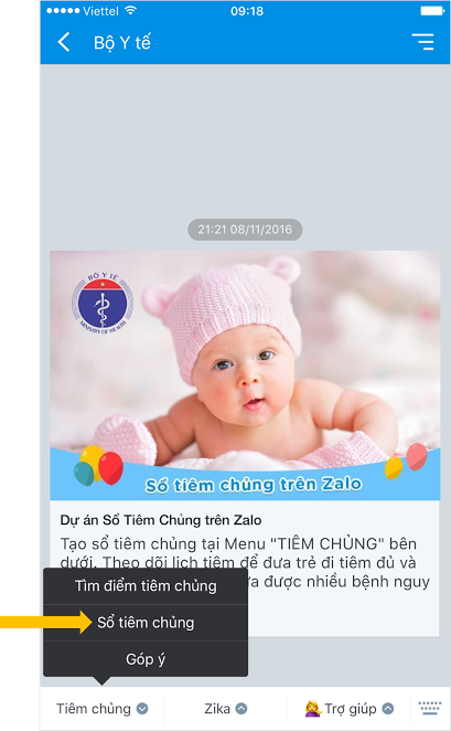 
Bấm Menu Tiêm Chủng, chọn Sổ Tiêm Chủng
