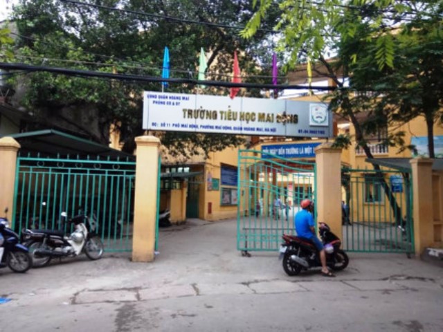 
Trường tiểu học Mai Động (Hoàng Mai, Hà Nội). Ảnh: PV
