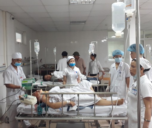 
Một số nạn nhân vụ tai nạn đang được điều trị tại Bệnh viện đa khoa 115 Nghệ An.
