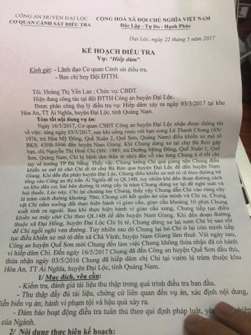 Biên bản vụ việc. Ảnh: TT