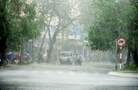 Cảnh báo mưa dông chiều tối nay tại Hà Nội. Ảnh:TL
