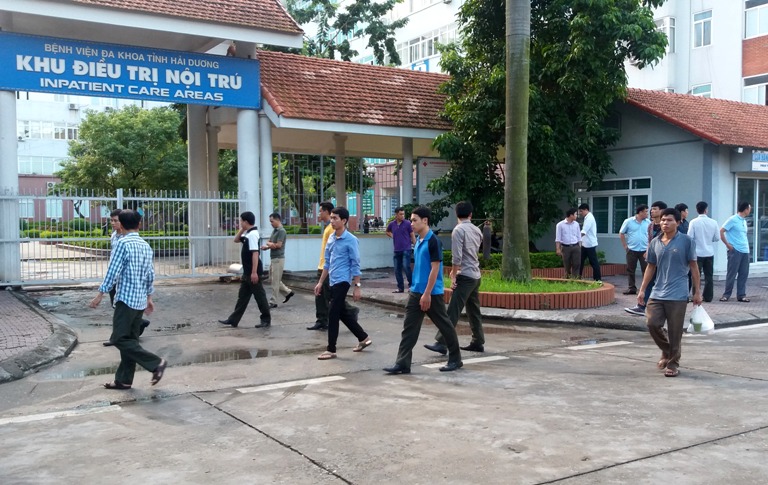 Khoa ngoại 2, Bệnh viện Đa khoa tỉnh Hải Dương nơi cháu Cảnh được chuyển về điều trị chiều nay (16/10). Ảnh: Đ.Tùy