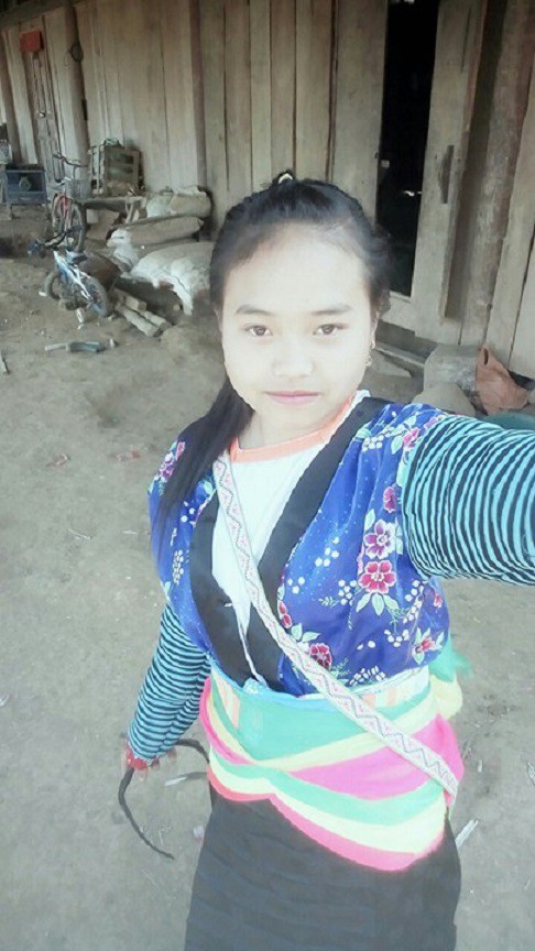 
Em Thào Thị Mạnh, 17 tuổi, trú tại bản Pha Lao, xã Phổng Lái, huyện Thuận Châu, tỉnh Sơn La (ảnh gia đình cung cấp)
