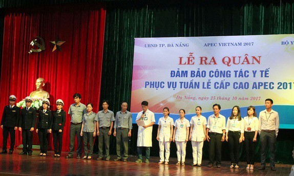 
Lễ ra quân đảm bảo công tác y tế phục vụ Tuần lễ cấp cao APEC.
