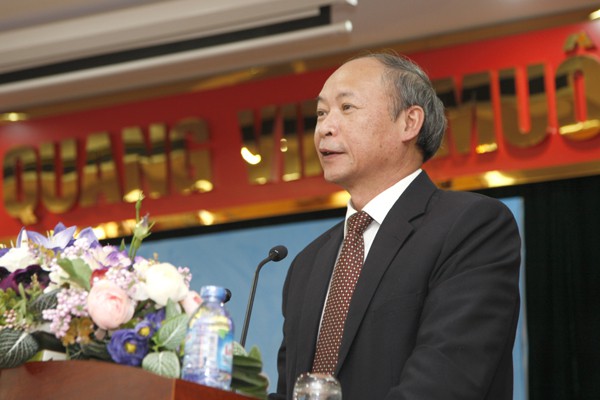 
Phó Tổng cục trưởng Nguyễn Văn Tân phát biểu tại đại hội. Ảnh: Chí Cường
