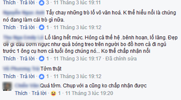 
Những ý kiến khá nặng nề của cộng đồng mạng nhận xét về bộ ảnh.
