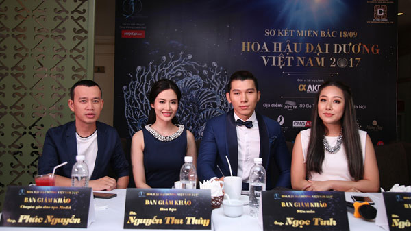 
Ban giám khảo cuộc thi Hoa hậu Đại dương trong đó nổi bật là 2 Hoa hậu xinh đẹp: Thu Thủy và Ngô Phương Lan.
