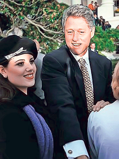 
Ông Bill Clinton lao đao vì dính bê bối tình ái với người đẹp thực tập sinh Monica Lewinsky.
