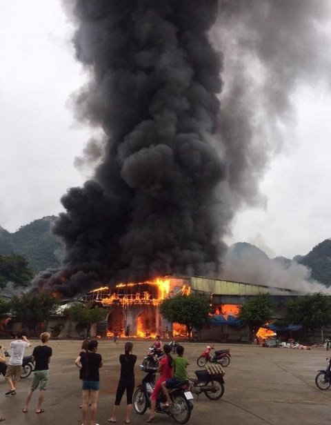 
Chợ Tân Thanh nơi xảy ra hỏa hoạn cách TP Lạng Sơn 25 km.

