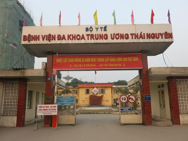 Bệnh viện Đa khoa Trung ương Thái Nguyên - nơi xảy ra vụ việc sinh viên trường y bị người nhà bệnh nhân hành hung.