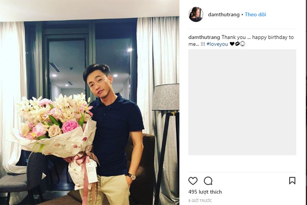 
Cường Đô la xuất hiện rõ mặt trên instagram của bạn gái.
