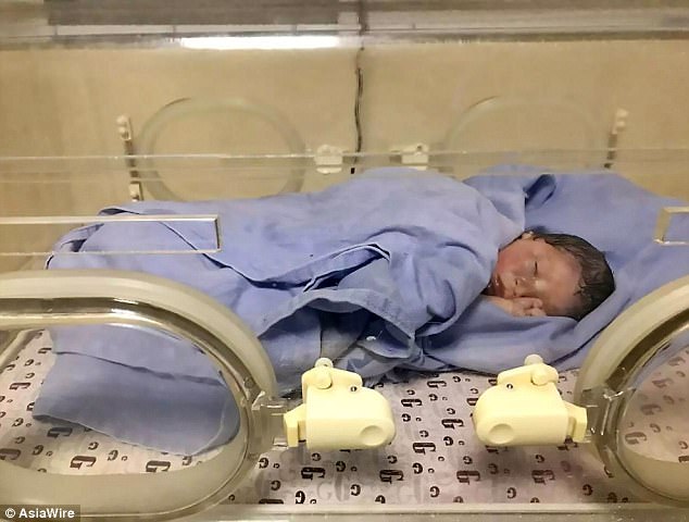 
Em b&eacute; được nu&ocirc;i trong lồng ấp.
