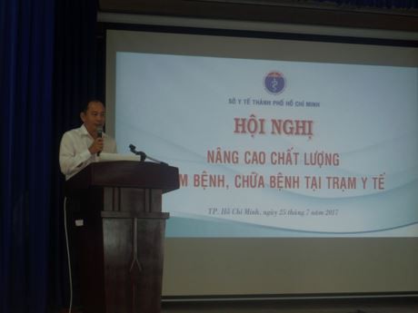 
PGS.TS.BS. Tăng Chí Thượng, Phó giám đốc Sở Y tế phát biểu tại hội nghị. Ảnh: TTTTGDSK
