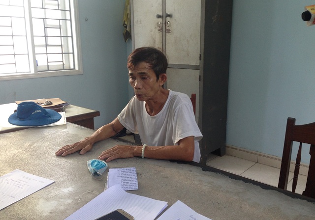 
Đối tượng Thu tại cơ quan c&ocirc;ng an. Ảnh: T&acirc;m Tr&iacute;
