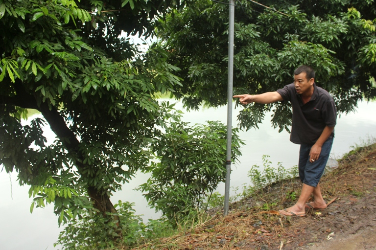 Vị trí Tú đứng ngắm bắn chim chào mào không may trúng đầu cháu Cảnh. Ảnh: Đ.Tùy