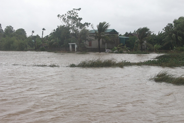 Sự cố vỡ đê khiến hơn 100 nhà dân bị ngập nước
