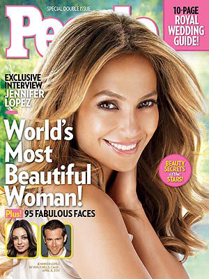 
Jennifer Lopez trên bìa tạp chí People.
