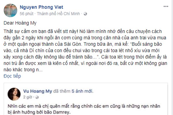 
Nhà thơ Nguyễn Phong Việt nhắc Á hậu Hoàng My: Dù thế nào cũng đừng cố tỏ ra sâu sắc.
