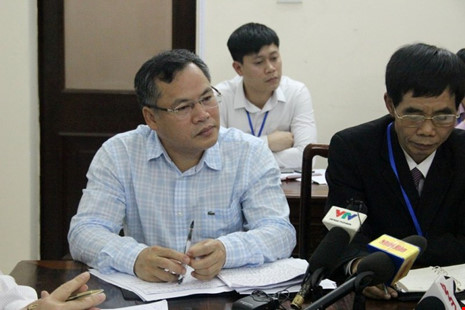 
Thượng tá Nguyễn Văn Long- Phó Giám đốc Công an tỉnh Bắc Ninh tại cuộc họp báo. Ảnh: HC
