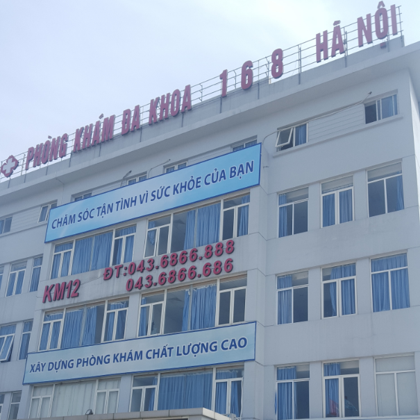 
Phòng khám 168 Hà Nội - nơi chị Trần Thị Thu Trang đi khám ban đầu.
