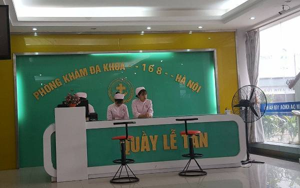 
Phòng khám đa khoa 168 Hà Nội, nơi bệnh nhân Trần Thị Thu Tr khám vào chiều 5/3.
