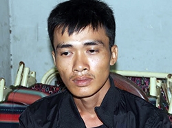 Dương Văn Kiên tại cơ quan điều tra. Ảnh: Hồng Tuyết