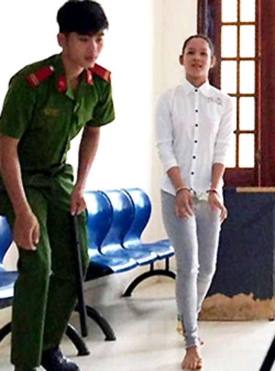 Trúc tại phiên toà sơ thẩm. Ảnh: L.T.