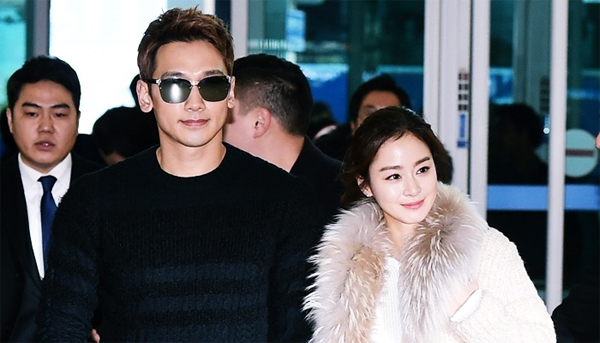 
Đôi uyên ương Bi Rain và Kim Tae Hee. Ảnh: News
