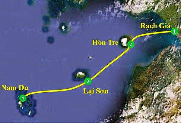 Đảo Lại Sơn nằm giữa quần đảo Nam du và đất liền - Ảnh: dulichkiengiang