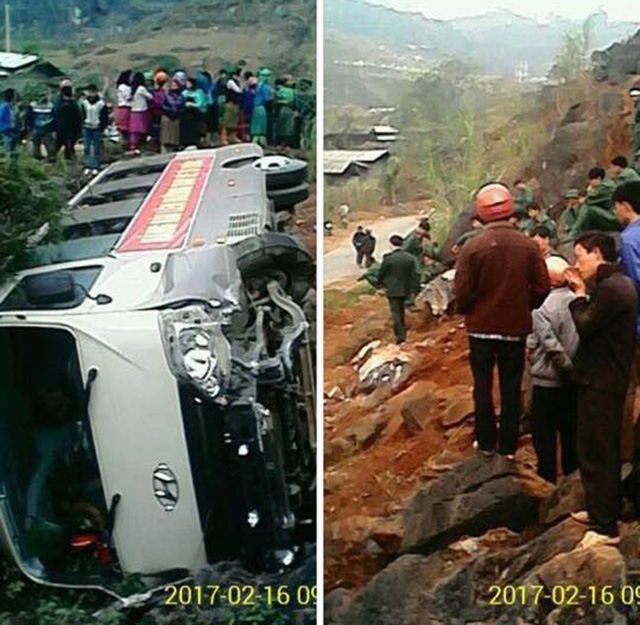Hiện trường vụ tai nạn (Ảnh: Ng&ocirc; Xu&acirc;n Hiếu)