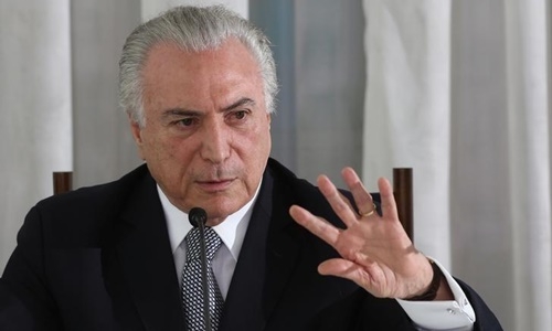 
Tổng thống Brazil Michel Temer. Ảnh: Reuters
