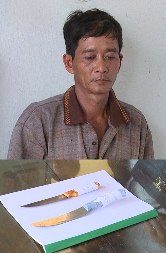 Nguyễn Văn Hải khi bị bắt v&agrave; hung kh&iacute; g&acirc;y &aacute;n.