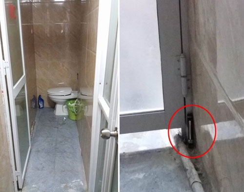 
Chiếc máy quay nhỏ được lén đặt trong nhà vệ sinh của quán cà phê trên phố Trần Huy Liệu (quận Ba Đình). (Ảnh: TL)

