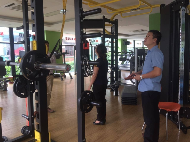 Vị trí tập gym- nơi nạn nhân N.A tử vong.