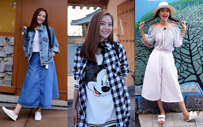 Nữ diễn viên ngày càng trẻ hóa bằng phong cách thời trang nhí nhảnh. Những xu hướng mới được người đẹp cập nhật và áp dụng với các bộ đồ thường ngày. Hiện Minh Hằng là một trong số mỹ nhân Việt có phong cách thời trang đường phố nổi bật.