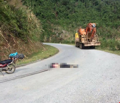 Hiện trường vụ tai nạn.