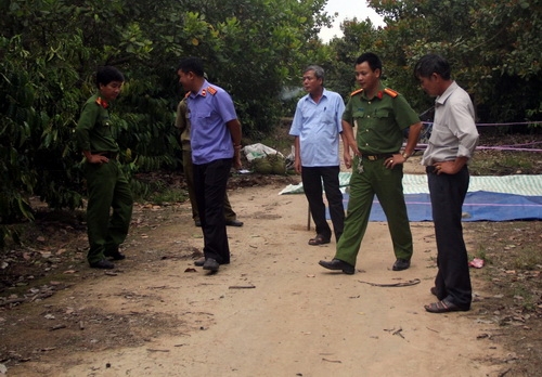 Hiện trường vụ án. Ảnh: Hoài Thanh.