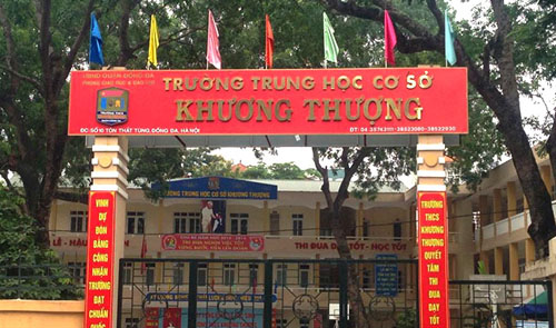 THCS Khương Thượng quận Đống Đa, H&agrave; Nội.