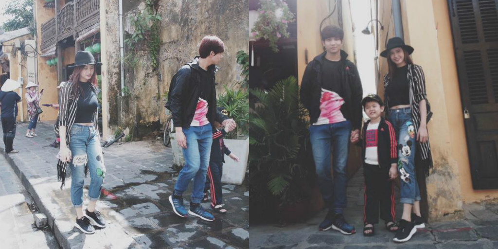 Khi Sushi đã lớn, cả gia đình lại tiếp tục đồng điệu trong những trang phục đời thường