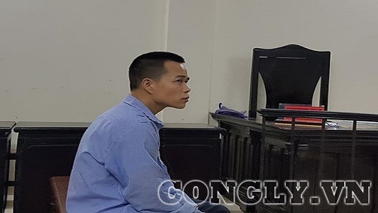 Bị cáo Phạm Ngọc Sơn tại phiên tòa sáng nay