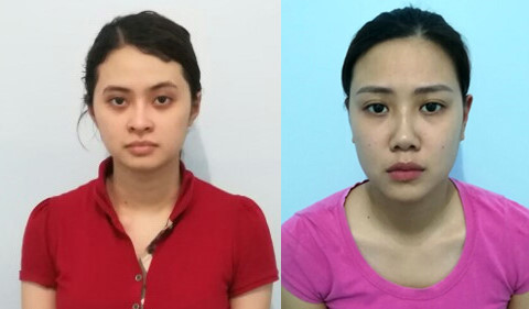 
Anh Ngọc (tr&aacute;i) bạn g&aacute;i của Dương ở S&agrave;i G&ograve;n v&agrave; Huyền - trợ thủ đắc lực, gi&uacute;p &ocirc;ng tr&ugrave;m giao dịch ma t&uacute;y. Ảnh: C&ocirc;ng an cung cấp.
