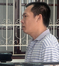 Trần Văn Lộc tại t&ograve;a. Ảnh: Vĩnh Nam.