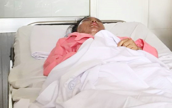 Bệnh nhân Trinh đang điều trị tại Bệnh viện Chợ Rẫy. Ảnh: Phú Mỹ.