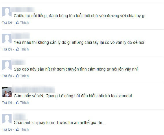 
Khán giả nghi ngờ Thanh Bi và Quang Lê chiêu trò nhằm đánh bóng tên tuổi.
