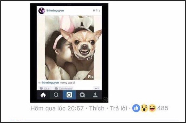 
Tấm ảnh bị cho l&agrave; h&igrave;nh ảnh nhạy cảm của Tường Linh The Face. Ảnh: Chụp m&agrave;n h&igrave;nh.
