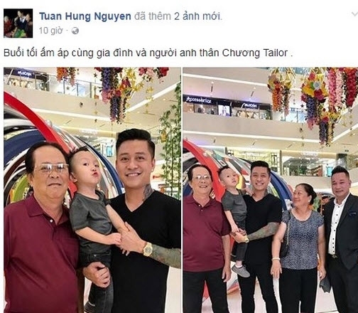 
Mới đây, Tuấn Hưng chia sẻ ảnh gia đình hạnh phúc trên trang Facebook cá nhân.
