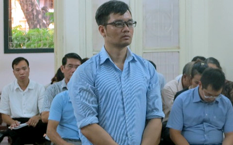 Vũ Duy Kiên tại phiên xử ngày 27/9.