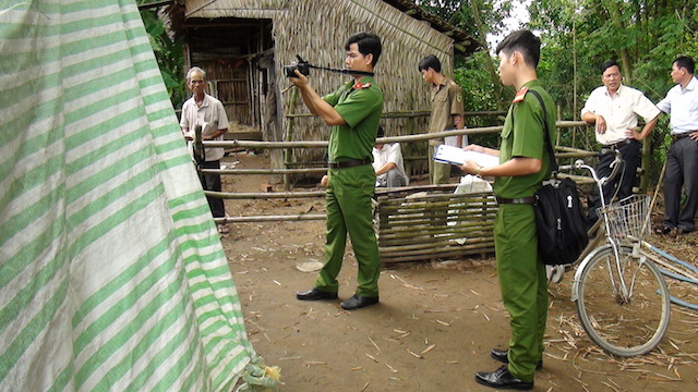 
Hiện trường xảy ra vụ cướp.
