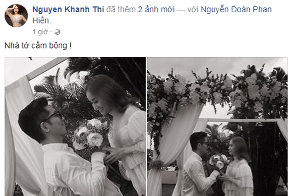 
Khánh Thi và Phan Hiển gây hiểu lầm cho khán giả bởi  hình ảnh  hai người như trong một hôn lễ.
